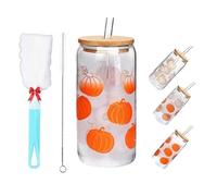 Genérico Color Changing Christmas Cup, Cute Glass Reusable Travel Mug for Iced Coffee Cold Water, Party Decorations Xmas Women Mom Her (#B,350 ml)