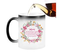 Genérico Color Changing Coffee Mug - 300ml Magic Mugs For Mom, Funny Ceramic Tea Cup From Daughter Son, Mother's Day Decorative Novelty Present | Black To White Thermal