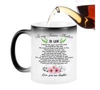 Genérico Color Changing Coffee Mug - 300ml Magic Mugs For Mom, Funny Ceramic Tea Cup From Daughter Son, Mother's Day Decorative Novelty Present | Black To White Thermal