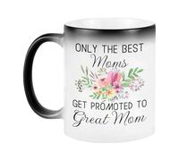 Genérico Color Changing Coffee Mug - 300ml Magic Mugs For Mom, Funny Ceramic Tea Cup From Daughter Son, Mother's Day Decorative Novelty Present | Black To White Thermal
