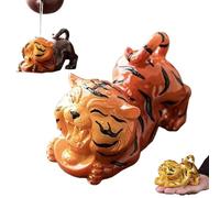 Genérico Color Changing Cute Resin Tiger Tea Pets, Tiger Statue Desk Ornament Pet, Feng Shui Kung Fu Tea Ceremony Figurine for Shelf Home Office,Kitchen,Sculpture Gifts