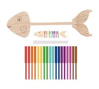 Genérico Color Matching Fine Motor Toy - Fish-Shaped Color Sorting Stick for, Early Educational Water Based Painting and Sorting Activity, for Children’s Day, 9.45 Inches