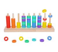 Genérico Color Matching Toy - Wooden Logical Thinking Toy,Early Learning Matching Stacking Game,for Boys Preschoolers Children Home Classroom Travel Kindergarten Car Rides