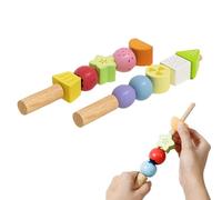 Genérico Color Matching Toys - Educational Color Recognition Blocks Game, Wooden Peg Board Set For, Fine Motor Skills & Pattern Sorting Activity | For Home Classroom School