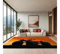 Genérico Color Naranja Alfombras Salón 180 x 240 cm, Camión Monstruo Al Atardecer Alfombra Pelo Corto Moqueta Sala Alfombrilla Grande Salon Antideslizante para Habitacion Comedor Dormitorio