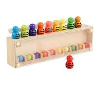 Genérico Color Sorting Toy, Matching Game, Wooden Bee Shape Early Education Toy for Kids, Boys, Girls, Preschool, Kindergarten, Home, Classroom, Birthdays, Holidays, School Activity, 1 Set