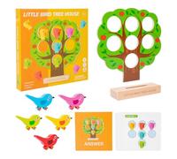 Genérico Color Sorting Toy, Wooden Bird Game, 22.7/22.7/3 Inch, Shape Recognition Activity, Early Learning Set, Creativity Logic Booster for Skill Building, Home Classroom Play, Multicolor