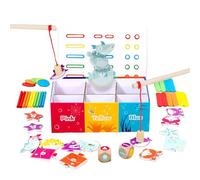 Genérico Color Sorting Toy, Wooden Color Shape Sorting Toy, Magnetic Fishing Game Classification Activity For Toddler, Preschoolers, Girls, Sensory Corner, High Chair
