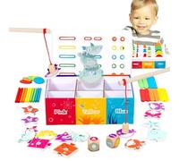 Genérico Color Sorting Toy, Wooden Magnetic Shape Game, Toddler Sensory Toys, Educational Classification Activity for Preschoolers, Sensory Corner, and High Chair Play, Multicolor