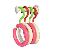 Genérico Color Swivel Hook for Hats Scarves Bags - C-Shaped & Curved Hook, Smooth Plastic, Sturdy Portable, for Closet Door Table Bedroom