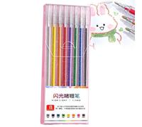 Genérico Colored Gel Pens Set - Glitter Gel Pens, Vibrant Coloured Writing Marker | Ideal For Adult Kid Books Drawing Doodling Art Markers Kids Adults Cards Journaling Crafting Outdoor Indoor