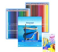 Genérico Colored Pencils Set, 36 Count Drawing, 9.45x7.09in Authentic Sketching Doodling Kit, High-Pigment Art Supplies, Blending Painting Tools for Note Annotation, Journal Decoration