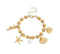 Genérico Colores Frases Perla Para Plata Anillos de Perlas Joya Elegante para Mujer Para Pulsera Con Apilable Clásico Pulsera, A, Metal, No es una piedra preciosa