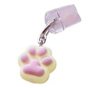 Genérico Colorful Paw Charm - Cat Pendant Dust Plug for Devices | Bright Design with Decorative Accent, Charging Port Protector, Jewelry Making Accessory, Fun Craft Supplies for Creative Projects