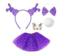 Generico Colorido kit de disfraz de Halloween | Bunny Dress Up Set, Funny Parties Supplies, Adorable Cosplay Accessories for Easter, Birthday, Christmas