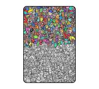 Genérico Coloring Blanket for Adults Kids, Washable Color Your Own Fleece Blanket, DIY Coloring Blankets for Living Room Bedroom Study Decor