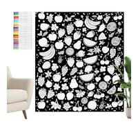 Genérico Coloring Blankets Adults - Washable Fabric Throw, DIY Coloring Blanket, Creative Bedding Decor | Relaxing Comfort Accessory For Girl Teen Boys Dad Mom Boyfriend Husband
