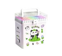 Genérico Coloring Marker Pen | 120-colors Cartoon Animal Design Coloring Painting Pens | Multi-functional Buildable Painting Pencil for Students Children Kids Boys