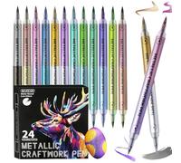 Genérico Coloring Pens | 12 piezas Quick Dry Soft Tip | Oil Based Paint Markers Journaling Pens - For Paper Glass Wood Fabric Canvass Kids Adults Home School Birthday Party Favors And Others