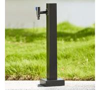 Genérico Columna de Agua de Acero Inoxidable para Exteriores: Soporte Independiente para Manguera con Grifo, Fuente Decorativa y dispensador de Agua para riego y Lavado de Jardines.