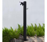 Genérico Columna de Agua Exterior de Acero Inoxidable con Grifo Independiente, diseño Hexagonal, Base Redonda Pesada, fácil instalación para jardín, Patio y terraza (marrón).