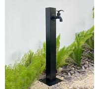 Genérico Columna de Agua Independiente de Acero Inoxidable 304, Soporte para Manguera con Grifo con Cerradura, dispensador de Agua anticongelante para Exteriores y Fuente para jardín y Patio.