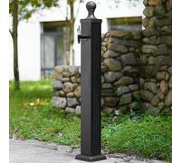 Genérico Columna de Agua Vertical de Acero Inoxidable con Grifo para jardín - Grifo Exterior Resistente a Las heladas para Patio, terraza y jardín - Fuente de Agua Duradera y Elegante