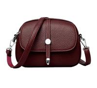 Genérico Comebybuy Bags, Comebybuy Crossbody Leather Bag, Leather Crossbody Shoulder, Casual Satchel Handbag (Wine Red)