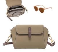 Genérico Comebybuy Leather Crossbody Bag,Vintage Shoulder Bag with Adjustable Strap,Mini Casual Lightweight Handbag for Women (gray, 8.7 * 5.9 * 4in)