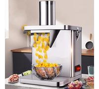 Genérico Comercial Electric Vegetal Dicer 250W Chopper de Acero Inoxidable Automatic Cesión Potato Cortador de Frutas de Cocina procesadora de Alimentos con 5 Cuchillas para Restaurante Uso de casa