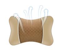 Genérico Comfort Neck Pillow - Car Headrest Cushion for Driving | Leather PP Cotton Polyester with Breathable Design, Elastic Support, Removable Cover, Travel Pillow for Car Seat