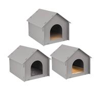 Genérico Comfortable Cat Cave - Warming Kitten Bed, 46x53x42cm Cat Tent with Thermal Insulating Base, Sturdy Build Pet Bed, Pet Shelter Sleeping Area, Nest Cave for Outside Animal Rest