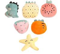 Genérico Comfortable Hedgehog Treat Toy, 6X Plush Chewer Small Pet Toy, Plush Cute Tiny Rabbit Biting Game, Interactive Animal Supplies for Chinchillas, 3.15x3.15x0.39 pulgadas