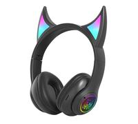 Genérico Comfortable Over-Ear Headset, Cat Ear Headphones, RGB Lighting Headphones, Stylish Student Headset, Fun Design Headphones, Student Headphones with Colorful Breathing Lights For Men and Women