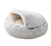 Genérico Comfortable Shell Bed, Hooded Cat Bed, Plush Cat Bed, Warm Indoor Cat Bed, Plush Shell Bed Designed Cozy Hooded Cat Bed for Your Cat’s Ultimate Relaxation, Indoor Comfort and Warmth