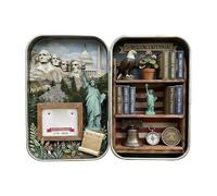 Genérico Commemorative Keepsake Box, American 1776-2026 Vintage Metal, Decorative Heritage Storage Case, Patriotic Collectible Display Box, Elegant Gift Choice, Suitable for Home Bedroom Living Room