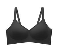 Genérico Comodo Reggiseno Senza cuciture a copertura totale per reggiseni Senza fili da Donna con supporto regolare e taglie forti (Black XXL)