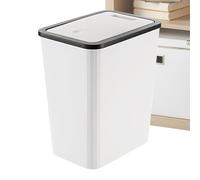 Genérico Compact Bathroom Bin - Lightweight Trash Can, Garbage Bin with Lidded Design, Trash Containers for Indoor Display, Home Accessory Garbage Basket, Bedroom Wastebasket for Daily Use