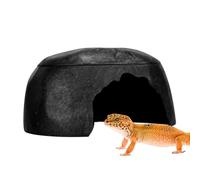 Genérico Compact Habitat Shelter, Reptile Box, Enclosed Cave with Easy Entry, Textured Resin Pet Housing, Terrarium Decor with Natural Style, Hiding Space for Gecko Dragon