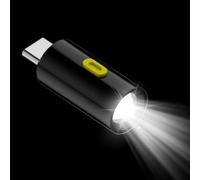 Genérico Compact LED Torch - Pocket Flashlight for Explorers | 0.9x0.5 Inch Battery Free ABS Lamp, High Brightness Light Beam for Backpacks, Travel Night Light, Hiking Gadget Accessories Phones