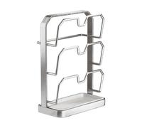 Genérico Compact Lid Organizer - Kitchen Cabinet Stand for Easy Storage | Metal Rack with Countertop Placement, Pan Cover Holder, Sink Pantry Dining Accessory, Apartment Restaurant Space Saver