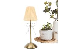 Genérico Compact Night Light - Cute Table Lamp, 33.5x11cm Bedside Lamp with Bow Retro Style, Sturdy Material Bedroom Nightlight, Home Accessory Tabletop Lights, Reading Lamps for Desktop