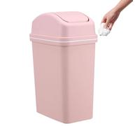 Genérico Compact Swing-Top Waste Bin with Lid, 10l Leak-Proof Trash Container for Bathroom, Kitchen Counter, Bedroom Corner, Offices Desk, or Under Sink Organization, 10.63x6.97x16.14 Inches