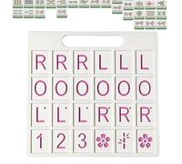 Genérico Compact Travel Mahjong, Lightweight Solo Game Board, 12.5x12.5 Inches Set with Storage, Smooth Tiles, Game Board with Foldable Design, Family Play Set for Vacation and Camping