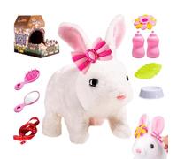 Genérico Companion Animal Toy For Kids - Electric Rabbit Animal with Sounds | Rabbit Plush Toy For Children Boys Girls New Year Christmas Easter Indoor Home