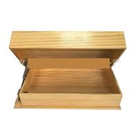 Genérico Compartimentos Secretos Caja de Almacenamiento Madera 40 cm con decoración Compartimento Secreto(D)