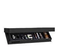 Genérico Compartimentos Secretos Compartimento, Estante con Oculto, Flotante, Ideal for Sala de Estar u Oficina(Black,48 * 25 * 6 cm)