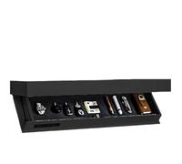 Genérico Compartimentos Secretos Compartimento Secreto, Estante Flotante con Oculto, solución de Almacenamiento(Black,1PCS)