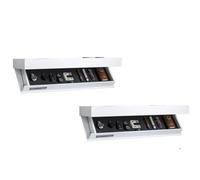 Genérico Compartimentos Secretos Compartimento Secreto, Estante Flotante con Oculto, solución de Almacenamiento(White,2PCS)