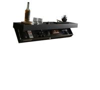 Genérico Compartimentos Secretos Estante de diseño con Compartimento Secreto for Fregar Platos Flotante Oculto Montaje en Pared(Black)